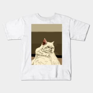 White cat Kids T-Shirt